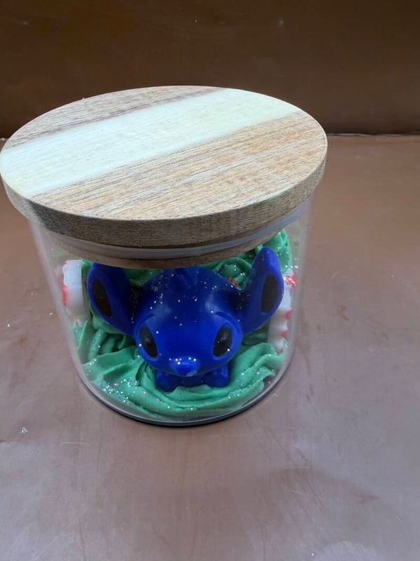 Bougie bocal stitch parfum mon doudou