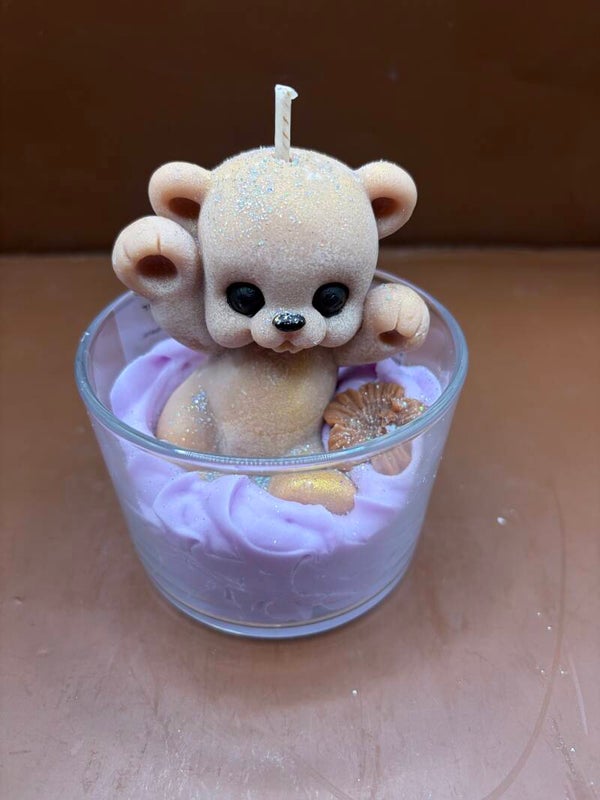 Bougie nounours marron