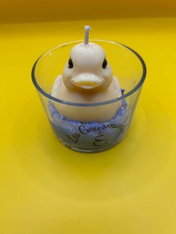 Bougie canard jaune ( la vue est belle)