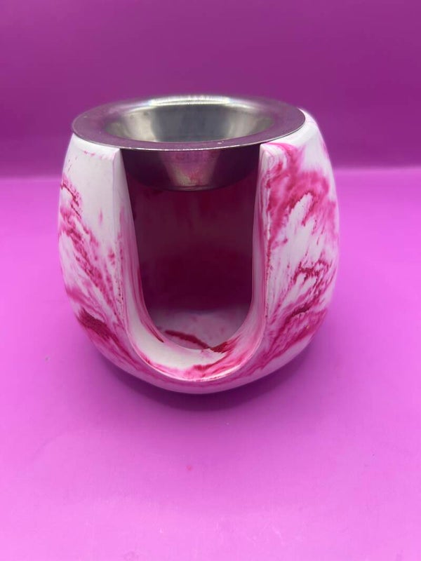 Brûleur rose et blanc .