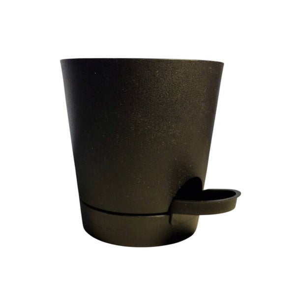 Veldora Zelfwaterende Pot - Maat 16,5 cm - Black line