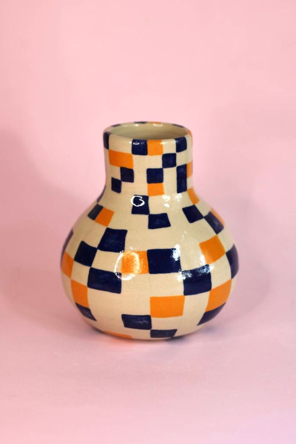 blokvaasje - oranje blauw