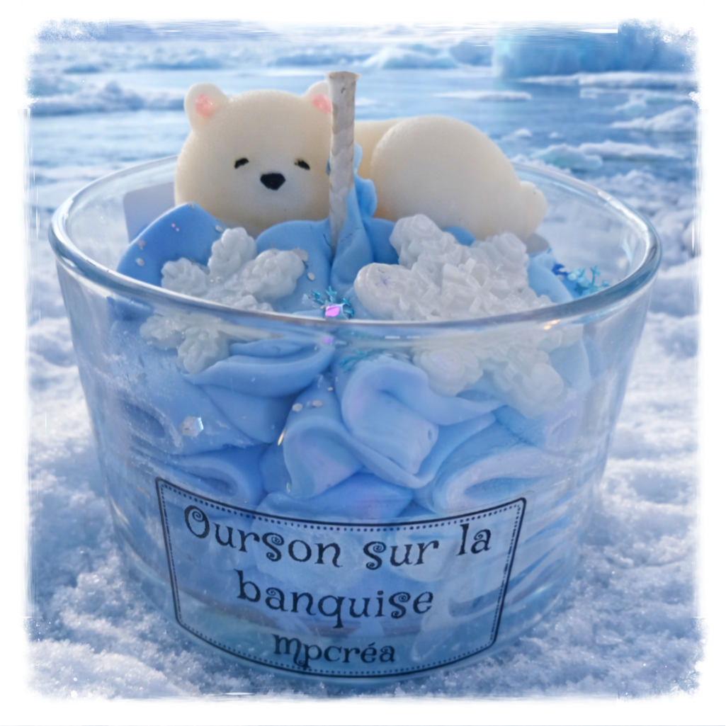 Ourson sur la banquise senteur "Bonbon coco"