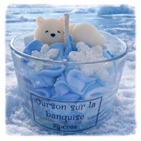 Ourson sur la banquise senteur "Bonbon coco"