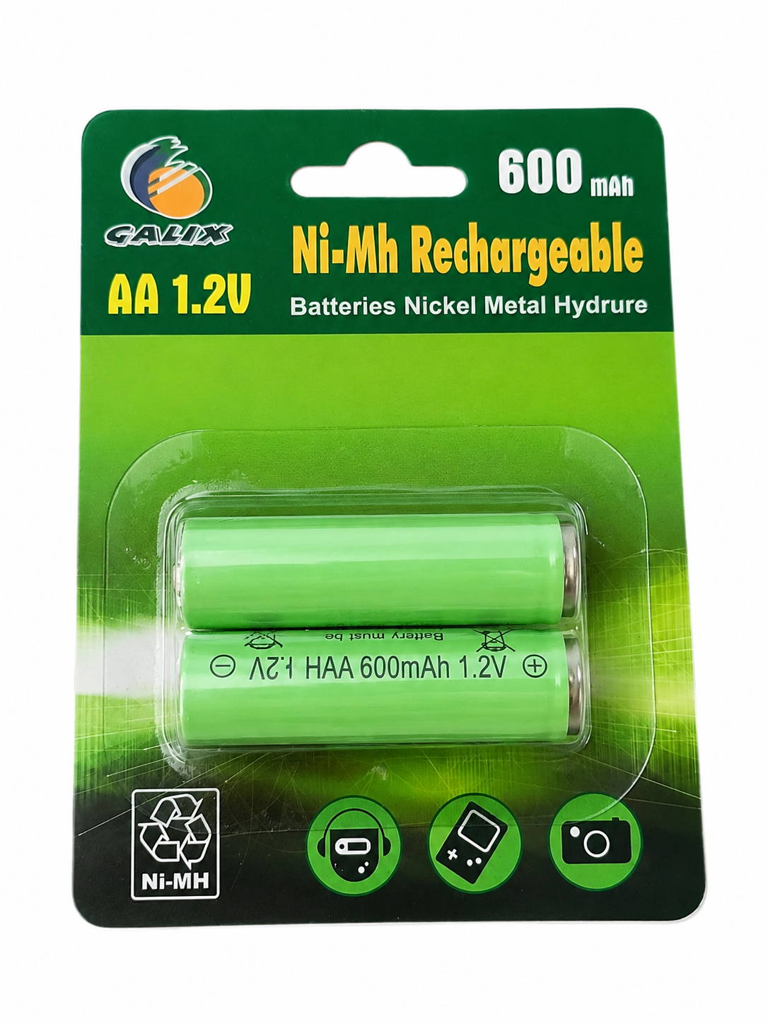 GALIX AA Oplaadbare Batterijen 600 mAh