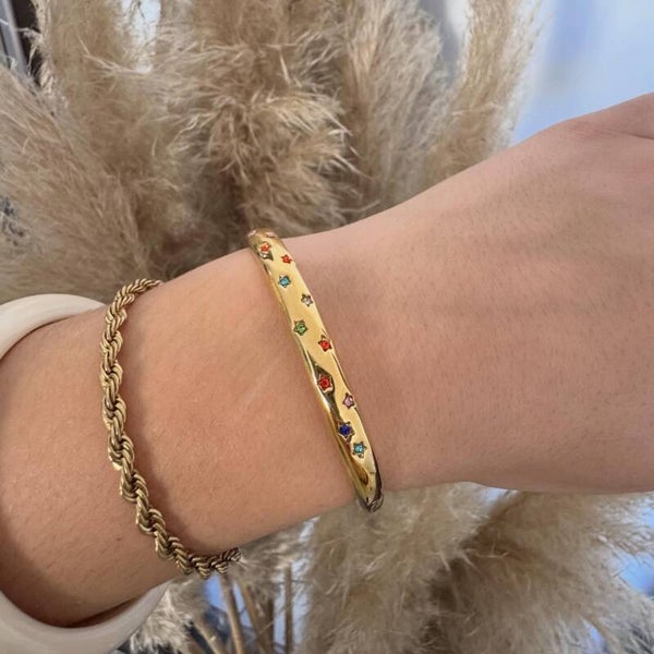Bracelet Jonc étoiles
