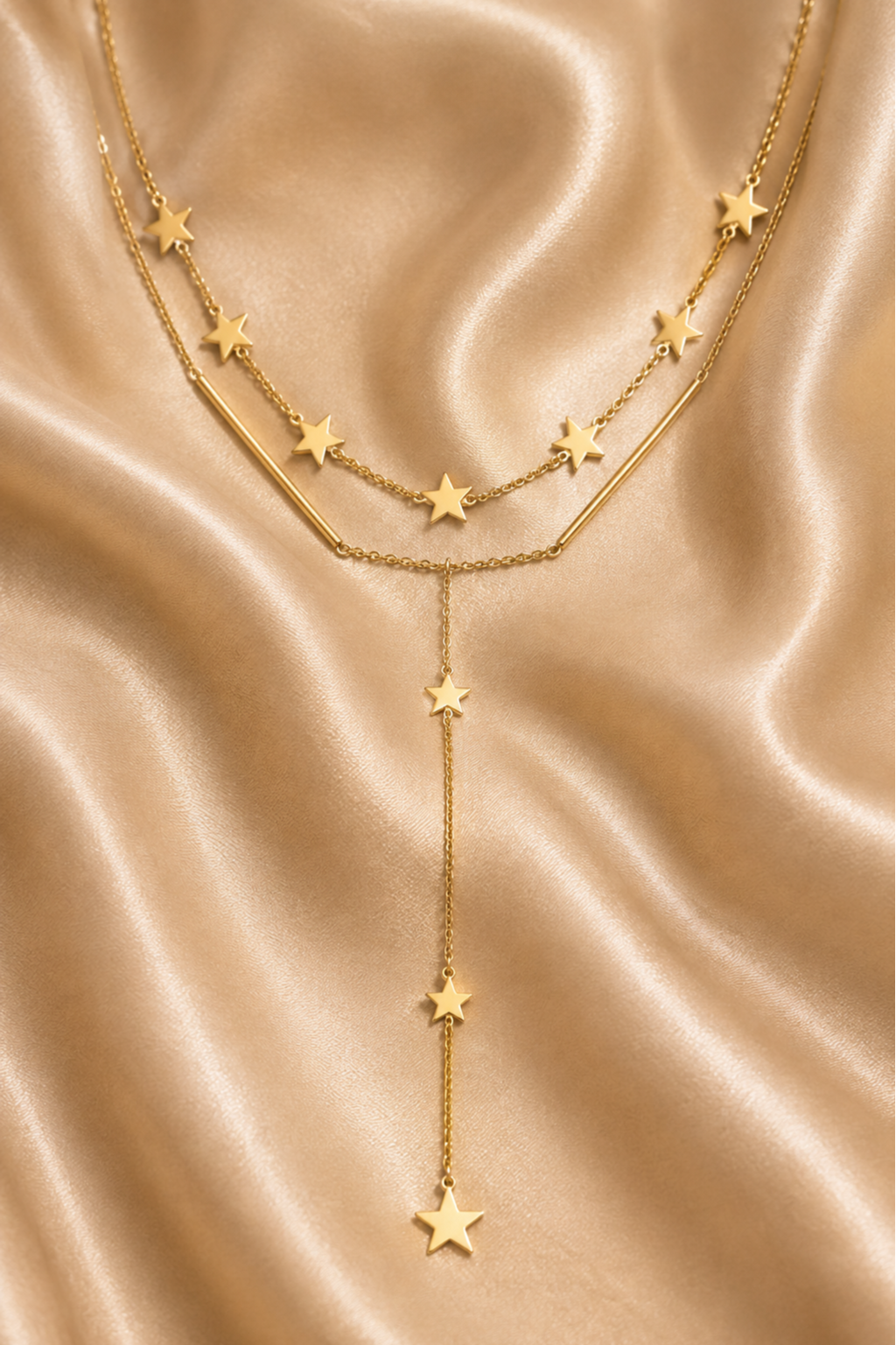 Collier long étoiles