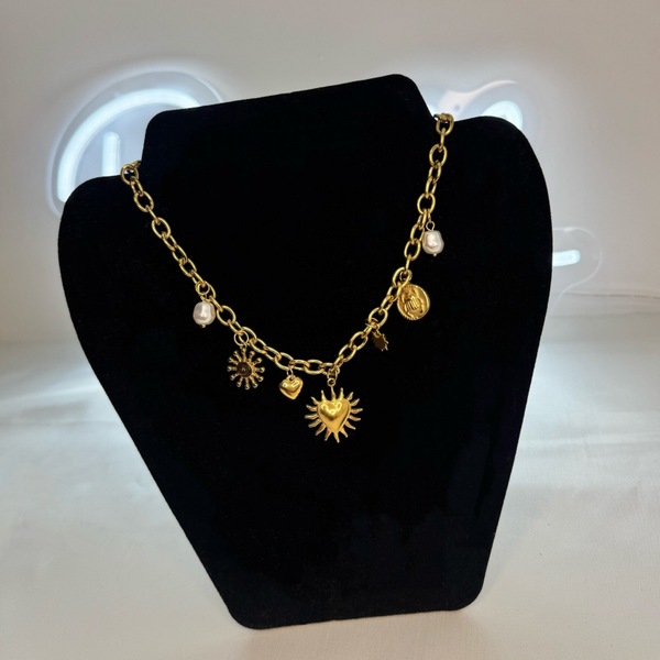 Collier charms cœur