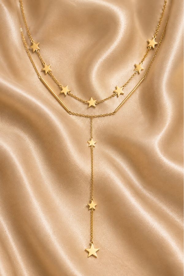 Collier long étoiles