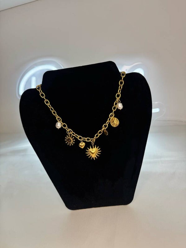 Collier charms cœur