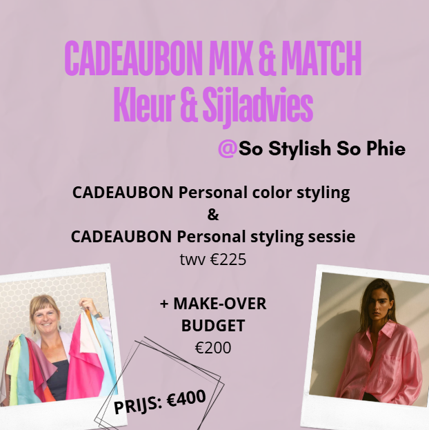 Cadeaubon Persoonlijk arrangement MIX & MATCH + MAKE-OVER BUDGET