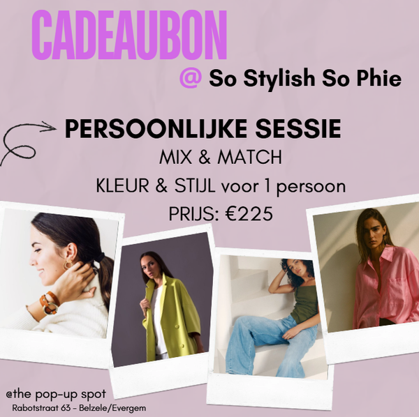 Cadeaubon Persoonlijk arrangement MIX & MATCH - kleur & stijl - 1pers