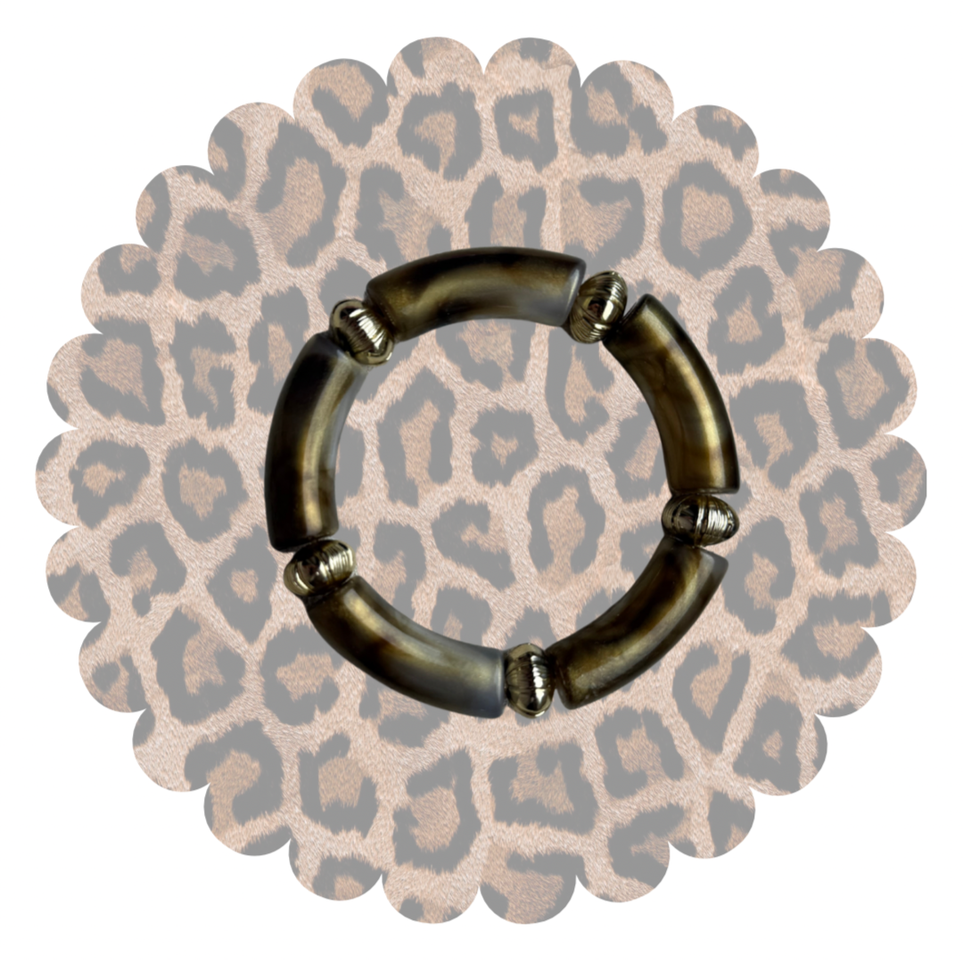 Armband Chunky | Bruin/Goud