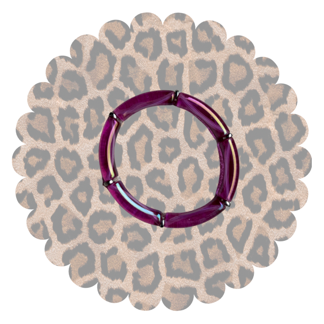 Armband Chunky smal | Roze/Zilver
