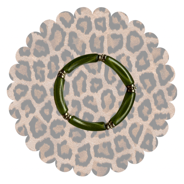 Armband Chunky smal | Groen/Goud