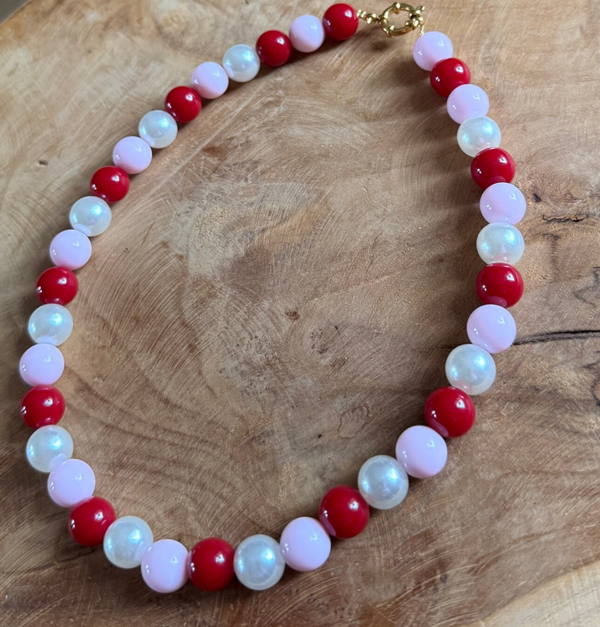 Ketting Elise - Licht Roze/Rood