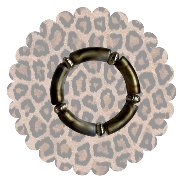 Armband Chunky | Bruin/Goud