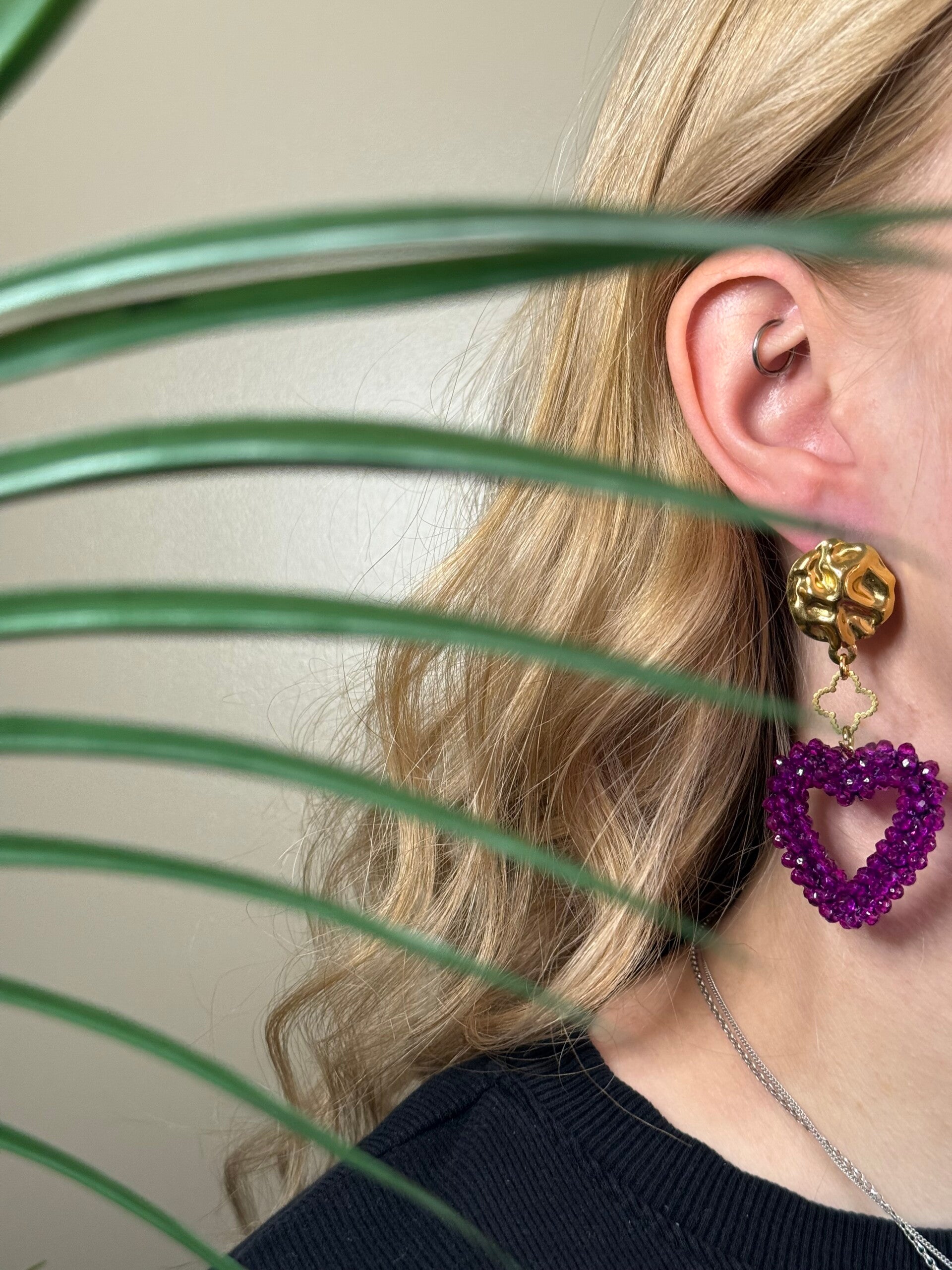 Purple party, goud | Stainless Steel steker