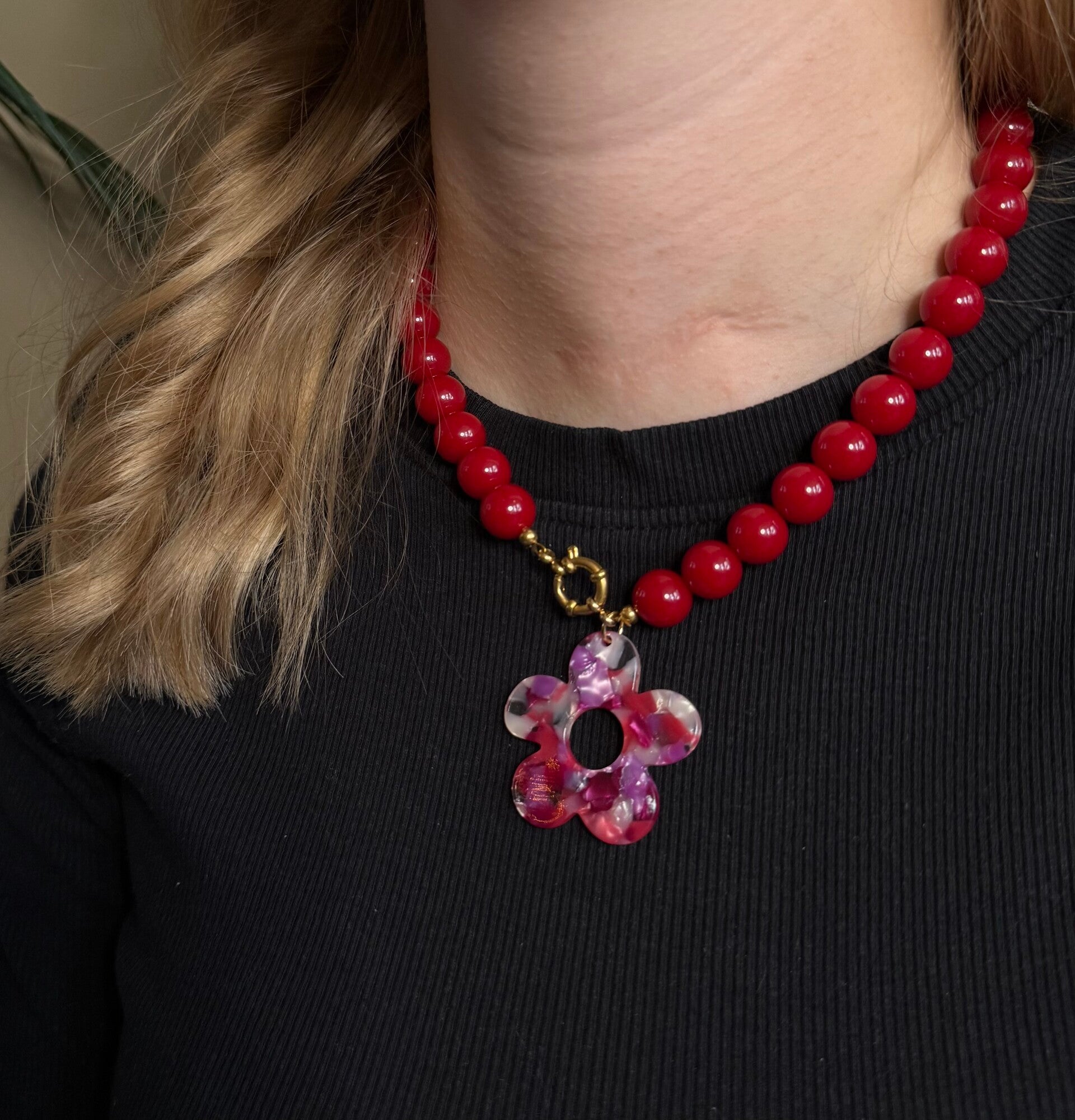 Bordeaux flower, bordeaux-roze-rood