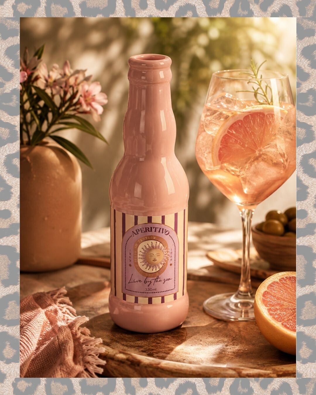 Vaas Aperitif keramiek roze
