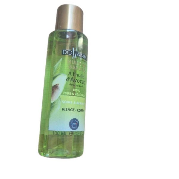 Huile d'Avocat 100% Pure & Végétale pour Visage, Cheveux & Corps 100ml