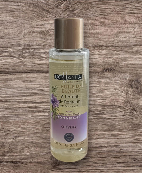 Huile de  Romarin 100% Pure & Végétale pour Cheveux 100 mLHuile de Romarin 100% Pure & Végétale   Cette huile aide à activer la circulation du cuir chevelu, favorise la pousse des cheveux, tout en réduisant la chute et la casse. Elle nourrit en profondeur