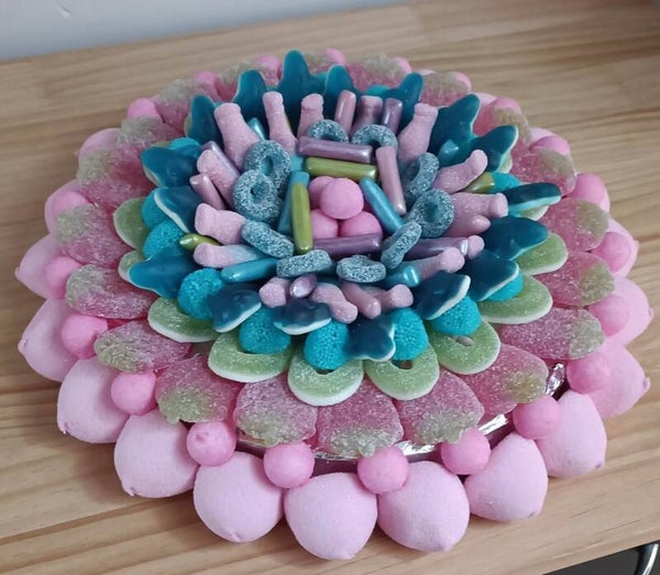 Tarte tendre rose et bleu