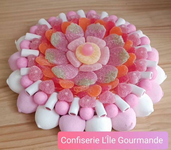Tarte tendre rose et blanc 20cm