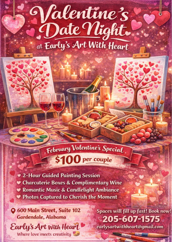 Valentine’s Date Night at Early’s Art With Heart