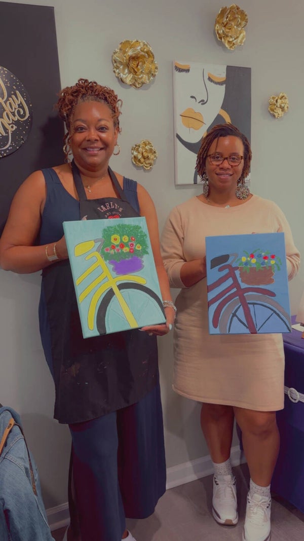 (2) Sip and paint in the studio!!!! Paint session for (2)