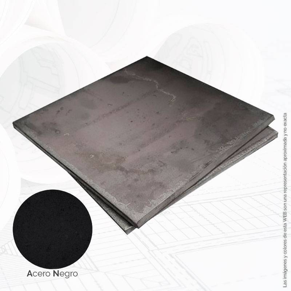 Chapa placa de acero 400x400mm