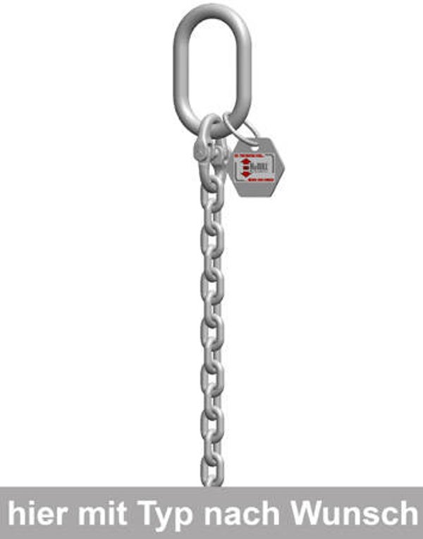 1-Strang-Kettengehänge mit Standard-Aufhängering, Güteklasse 6 (INOX-Edelstahl)