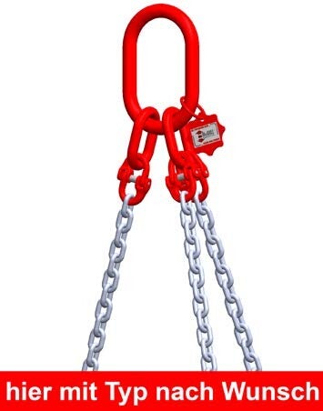 3-Strang-Kettengehänge, mit galvanisch verzinkter Kette