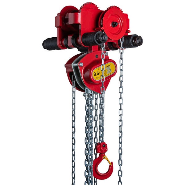 DELTA RED® Premium Stirnradkettenzug mit Haspelfahrwerk - mit Überlastschutz