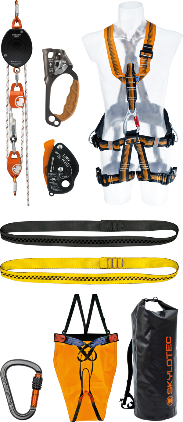 SKYLOTEC - ABSTURZSICHERUNGSSET mit Höhensicherungsgerät FEUERWEHR GERÄTESATZ GORDON