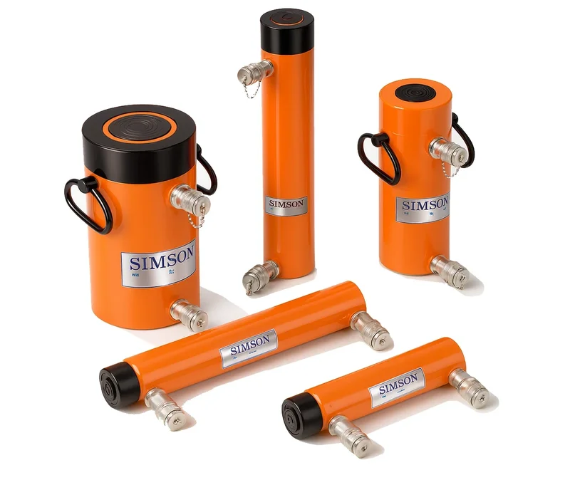 Hydraulikzylinder einfach- und doppeltwirkend – mit Federrückzug oder Lastrückführung für industrielle Anwendungen.