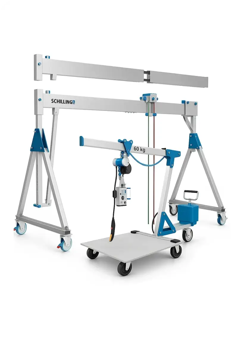 Kategorie Kransysteme: Alu-Kransysteme, Leichtkrane, Werkstattkrane, Dreiböcke