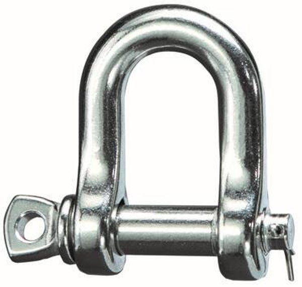 McBULL - Güteklasse 6 (INOX Edelstahl) - Schäkel, gerade Form, mit Splint