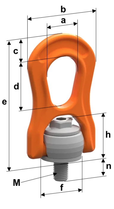 Maßzeichnungen und Abmessungen von pewag Anschlagpunkt PLBW Beta