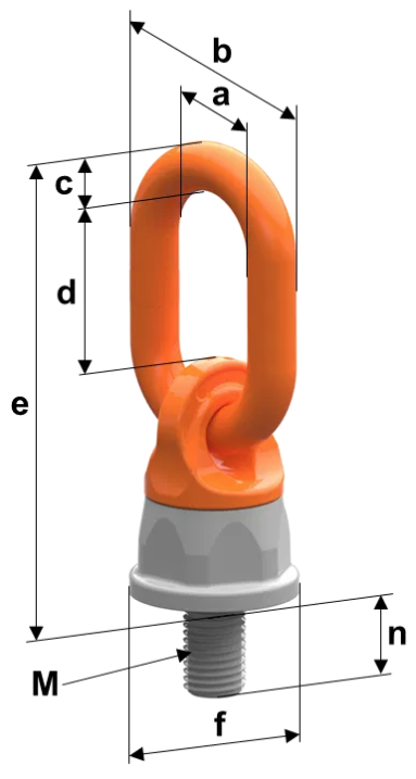 Maßzeichnungen und Abmessungen von pewag Anschlagpunkt PLDW Delta