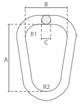 Maßzeichnungen und Abmessungen von Maßzeichnungen und Abmessungen von Maßzeichnungen und Abmessungen von DELTALOCK Kran-Aufhängeringe - Güteklasse 8 nach EN 1677
