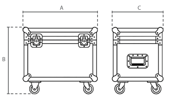 Produktzeichnung und Abmessung von DELTA - DELTA Transport Box - DH / DEH / DMH