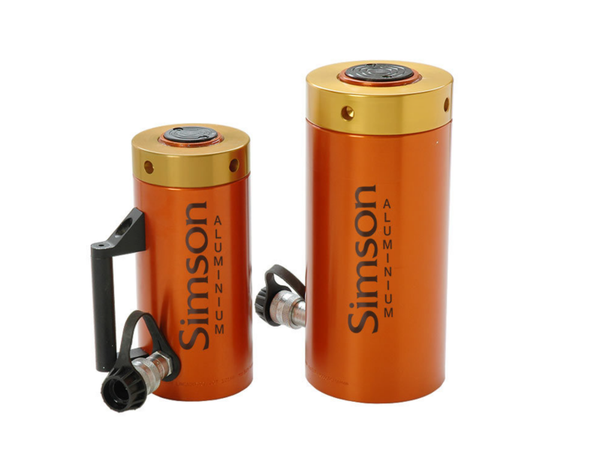 Simson Zylinder mit Sicherungsmutter, Federrückzug Aluminium
