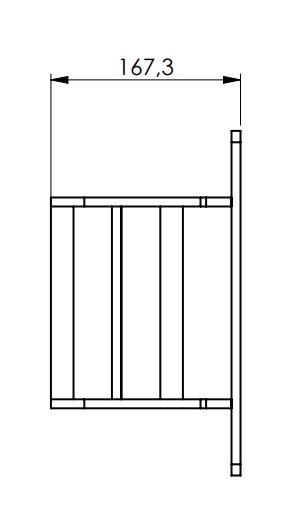Maßzeichnungen und Abmessungen von Swivel-Davit-Drehkran socket – Mauer
