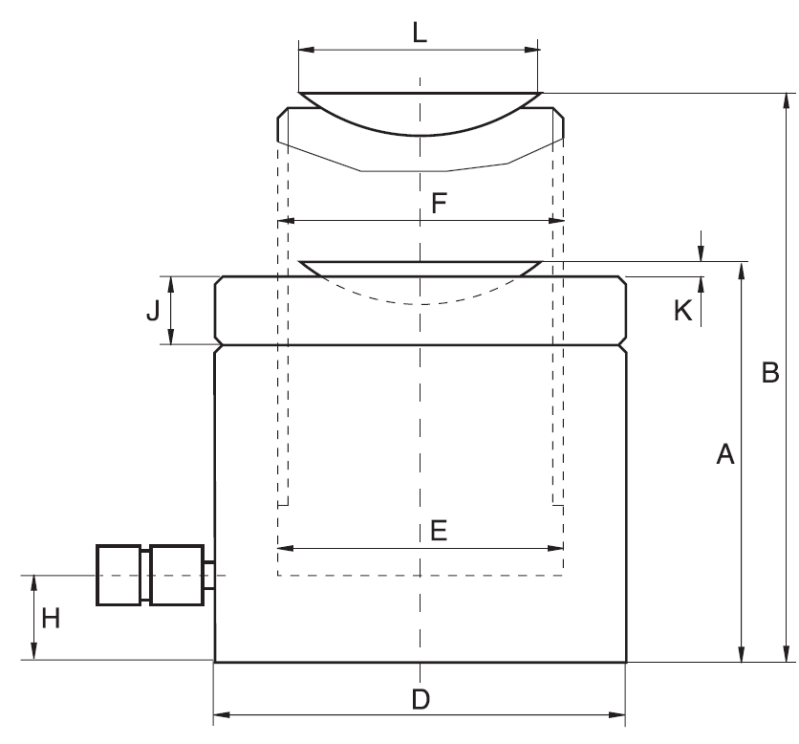 Maßzeichnungen und Abmessungen von Simson Extraflache Zylinder mit Sicherungsmutter