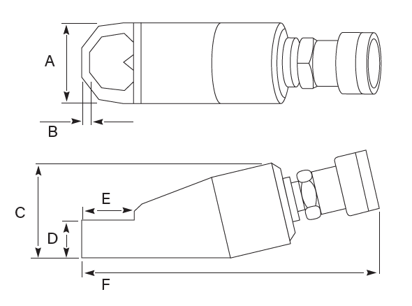 Maßzeichnungen und Abmessungen von Simson Hydraulischer Mutternsprenger