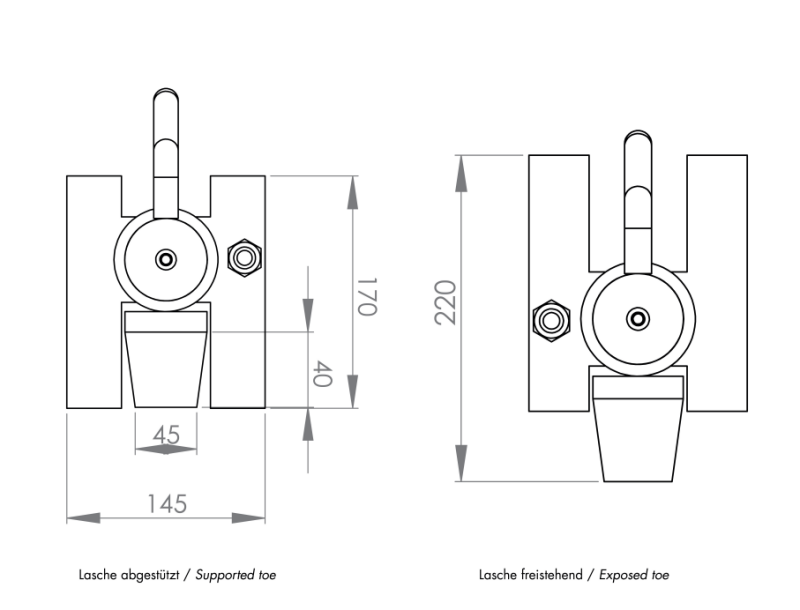 Maßzeichnungen und Abmessungen von JUNG JSET 10 ⁄ 2 - Hubstempel Set mit Pumpen und Schläuchen