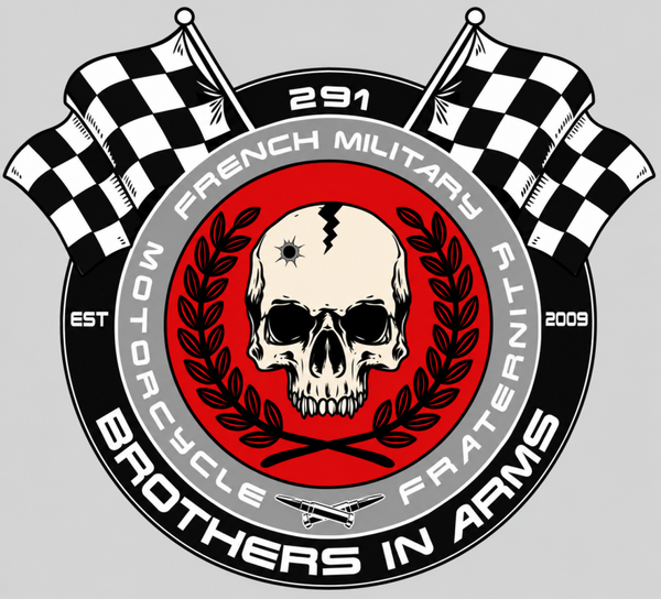 Magnet Brothers In Arms – Skull & Drapeaux à damier