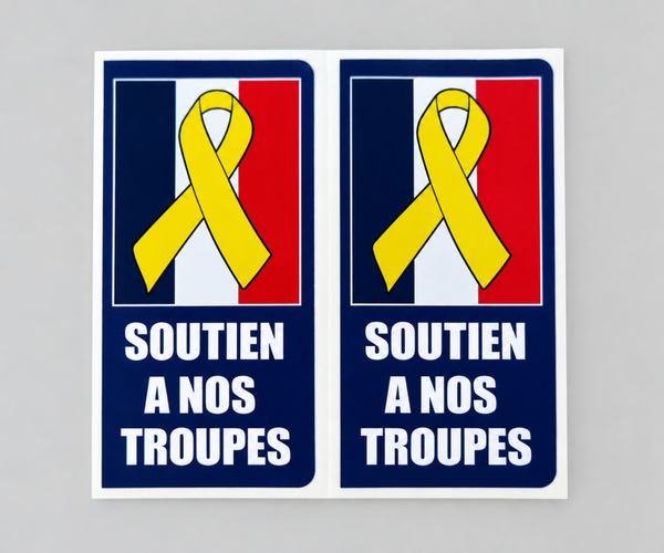 Stickers Soutien à nos Troupes – Plaque Auto