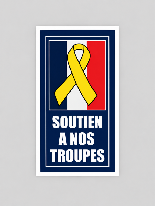 Sticker Soutien à nos Troupes – Plaque Moto